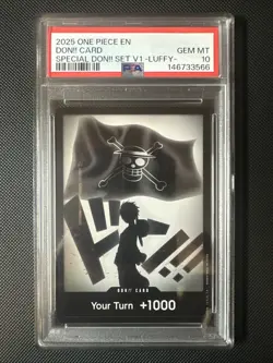 ONE PIECE SPECIAL DON!! SET VOL 1 -LUFFY- DON!! CARD PSA 10!! - Image 1