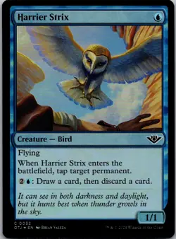 Harrier Strix 52 Common Outlaws of Thunder Junction Magic: The Gathering Foil LP - Image 1