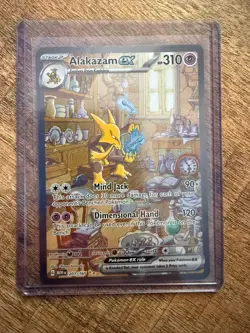 Pokemon TCG Alakazam EX 201/165 Scarlet & Violet 151 Card NEAR MINT PACK FRESH - Image 1