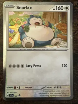 Pokemon Snorlax 122 SVP Black Star Promo Cosmo Holo Card - NM - Image 1