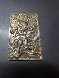 1999 MEWTWO #150 Gold Bar Card Limited Edition Burger King Gold Plated Pokemon - Image 1