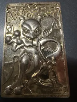 1999 MEWTWO #150 Gold Bar Card Limited Edition Burger King Gold Plated Pokemon - Image 2