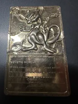 1999 MEWTWO #150 Gold Bar Card Limited Edition Burger King Gold Plated Pokemon - Image 4
