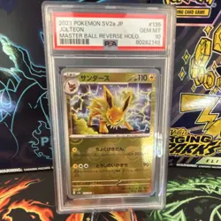 PSA 10 Jolteon 135/165 SV2a Pokemon Card 151 Japanese 2023 Master Ball - Image 1