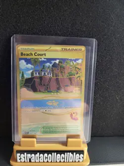 Pokemon TCG Beach Court 263/182 Paradox Rift Gold Hyper Rare NM - Image 1
