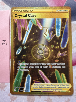 Pokemon TCG Crystal Cave 230/203 Trainer Gold Secret Rare Holo NM - Image 1
