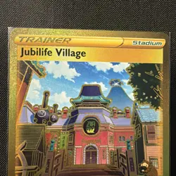 Pokemon - Jubilife Village - 212/189 - SWSH Astral Radiance - Gold Secret Rare - Image 2