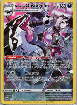 Galarian Obstagoon TG10/TG30 Holo Astral Radiance Trainer Gallery Pokemon NM - Image 1