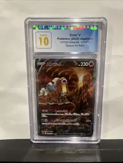 CGC 10 Pristine Entei V 213/172 SAR - Japanese Pokemon (Old Label) - Image 1