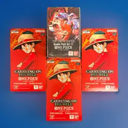 One Piece OP-13 Carrying On His Will Sleeved Booster Pack DP-11 Box SEALED Lot ! - Image 1