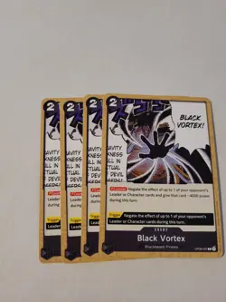 4 x Black Vortex OP09-097 C Emperors in the New World One Piece NM/M - Image 1