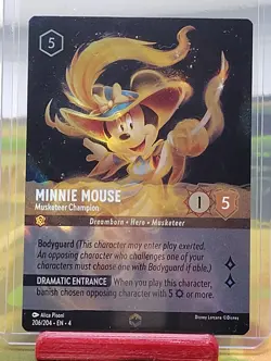 Minnie Mouse Musketeer Champion 206/204 Enchanted Ursula's NM Disney Lorcana - Image 1