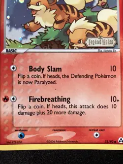 Pokemon TCG Growlithe Reverse Holo EX Legend Maker Card 55/92 - Image 4