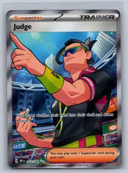 Judge 222/182 Ultra Rare Destined Rivals Pokemon Card Near Mint - Image 1