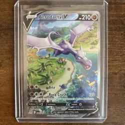 Aerodactyl v Alternate Art Holo Card 180/196 Swsh11: Lost Origin Pokemon Card NM - Image 1