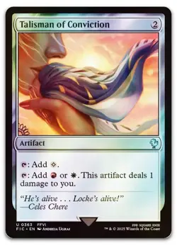 Talisman of Conviction (Surge Foil) #363 (NM) Final Fantasy FIC Magic MTG - Image 1