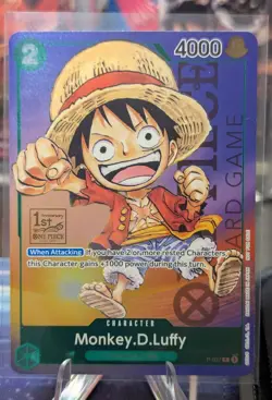 Monkey D Luffy P-037 1st Anniversary Tournament Promo Holo One Piece Card Englis - Image 1