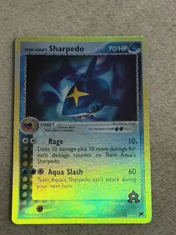 Pokemon Team Aqua's Sharpedo 5/95 Reverse Holo Rare MINT - Image 1