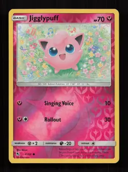 Jigglypuff 41/68 Common Hidden Fates Pokemon Reverse Holo Near Mint - Image 1