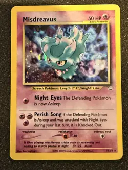 Pokemon Misdreavus Holo Rare Neo Revelation # 11/64 - NM - Image 1