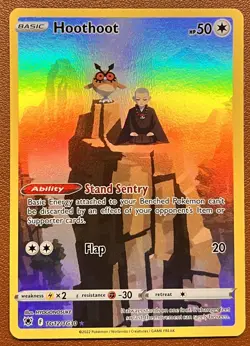 Pokemon Hoothoot TG12/TG30 Swsh10: Astral Radiance Trainer Gallery Holo - Image 1