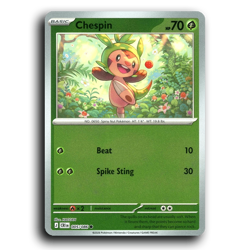 Chespin 005/086 Common ME04: Chaos Rising Pokemon Reverse Holo NM - Image 1