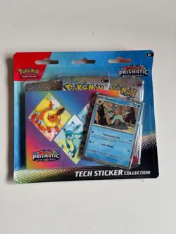 Pokemon Prismatic Evolutions Glaceon Sticker Tech Collection Sealed - Image 1