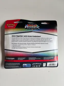 Pokemon Prismatic Evolutions Glaceon Sticker Tech Collection Sealed - Image 2