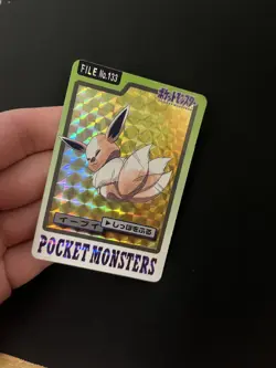 Eevee File #133 Carddass Prism Holo Rare Pokemon Card Japanese Vintage - Image 5