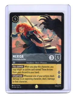 Disney Lorcana Wilds Unknown Merida Card Cold Foil #191/204 - Image 1