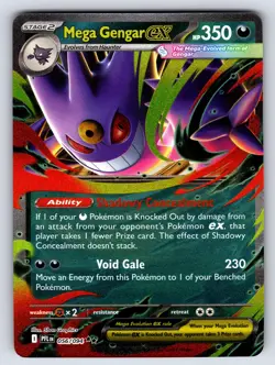 Mega Gengar ex 056/094 Holo Double Rare ME02: Phantasmal Flames Pokemon TCG NM - Image 1