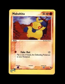 2003 Pokemon RUBY & SAPPHIRE MAKUHITA REVERSE HOLO 58/109! LP - Image 1