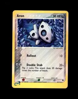 2003 Pokemon RUBY & SAPPHIRE ARON REVERSE HOLO 25/109! NM - - Image 1