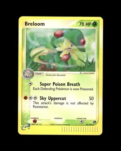 2003 Pokemon SANDSTORM BRELOOM REVERSE HOLO 33/100! LP - Image 1