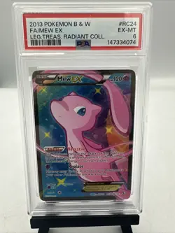 Mew Full Art RC24/RC25 2013 Pokemon B & W Radiant PSA 6 - Image 1