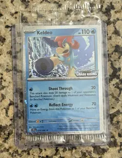 Pokemon TCG Chaos Rising Stamped Promo Keldeo 019/086 Sealed Cosmo Holo - Image 1