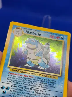 VTG 1999 Pokemon Base Set Unlimited Blastoise 2/102 Holo Rare NM -1 - Image 4