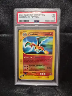 Pokemon Charizard 040/165 Expedition Base Set Reverse Holo PSA 7 - Image 1