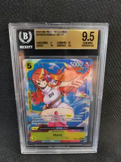 One Piece CCG Nami Two Legends Alternate Art SR Yellow OP08-106 BGS 9.5 - Image 1