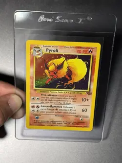 Pokemon Pyroli (Flareon) Jungle Rare Unlimited French Card 19/64 1999 NM - Image 1