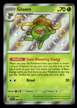 Gloom 093/091 Shiny Rare Paldean Fates Pokemon Card - Image 2