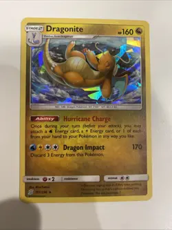 Dragonite Cracked Ice Holo Card 151/236 Unified Minds Set Perfect Condition - Image 3
