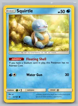 Squirtle (22) SM - Team Up #22/181 Common Pokemon Card - Image 1