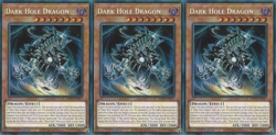 3X MP24-EN117 Dark Hole Dragon - Prismatic Secret Rare Card 1st Edition - Image 1