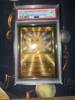 Pokemon TCG Celebrations Pikachu 058/102 Holo Promo Metal Card PSA 9 - Image 1