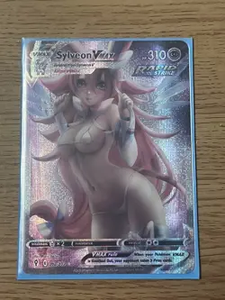 Pokemon Sylveon Vmax Human Anime Waifu Sexy Doujin ACG Custom Trainer Art card - Image 3