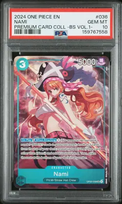 2024 ONE PIECE PREMIUM CARD COLLECTION -BEST SELECTION VOL.1- #036 NAMI PSA 10 - Image 1