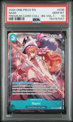 2024 ONE PIECE PREMIUM CARD COLLECTION -BEST SELECTION VOL.1- #036 NAMI PSA 10 - Image 1