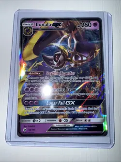 Pokemon TCG Lunala GX Full Art Ultra Rare Card Sun & Moon Base Set Lot 2 2017 - Image 2