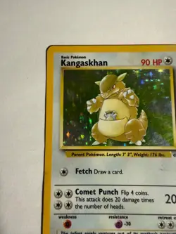 1999 Pokemon Jungle Kangaskhan 5/64 Holo Rare WOTC Vintage Card - Image 3
